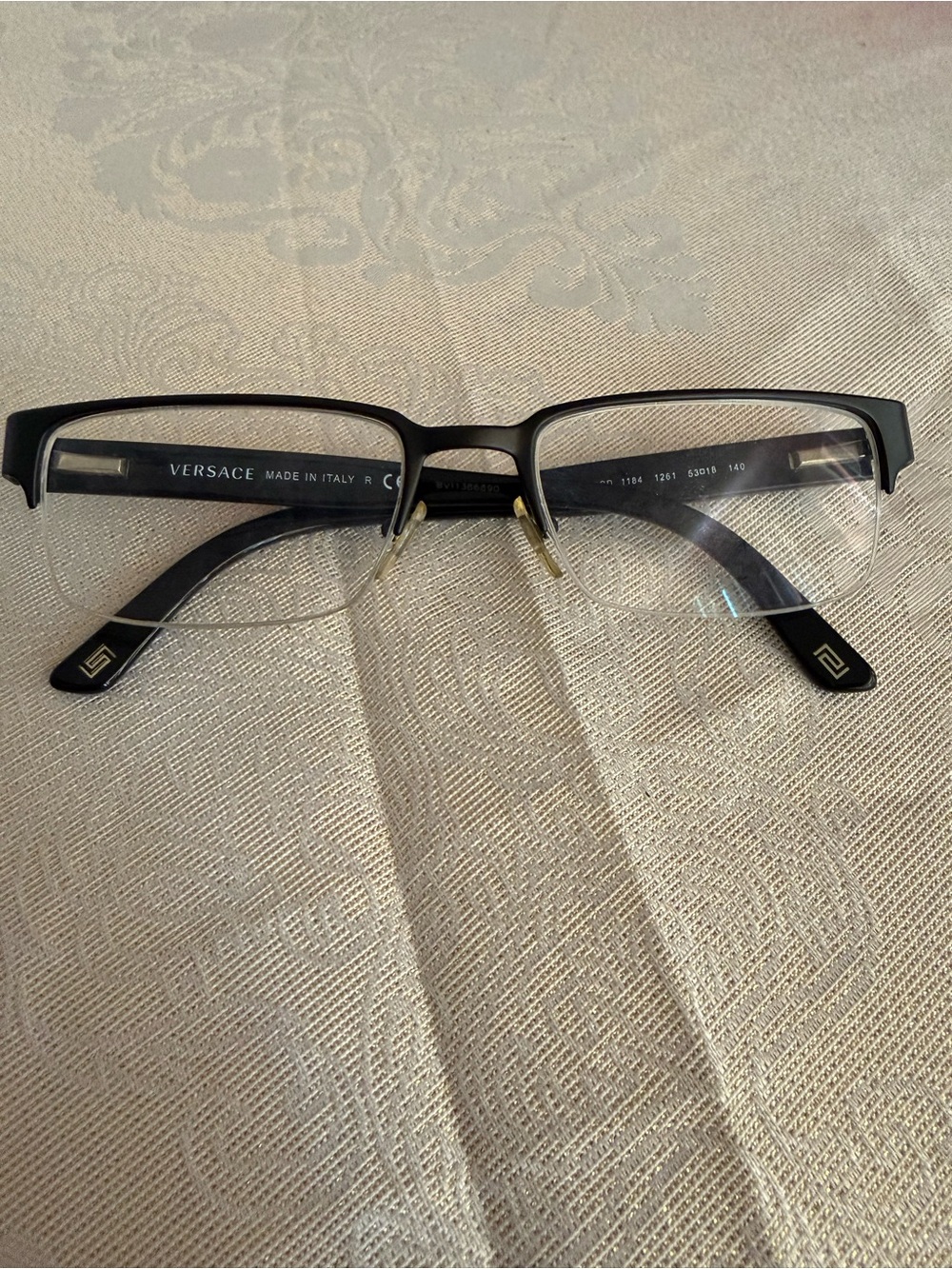 VERSACE MOD 1184 HALF RIM SPORTS WRAP EYEGLASSES FRAMES